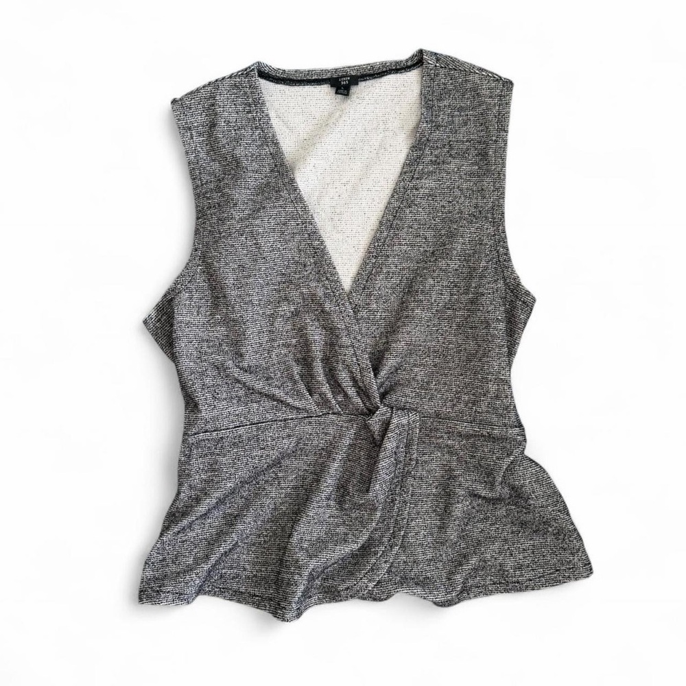 J. CREW Boulce V-neck blouse in Gray